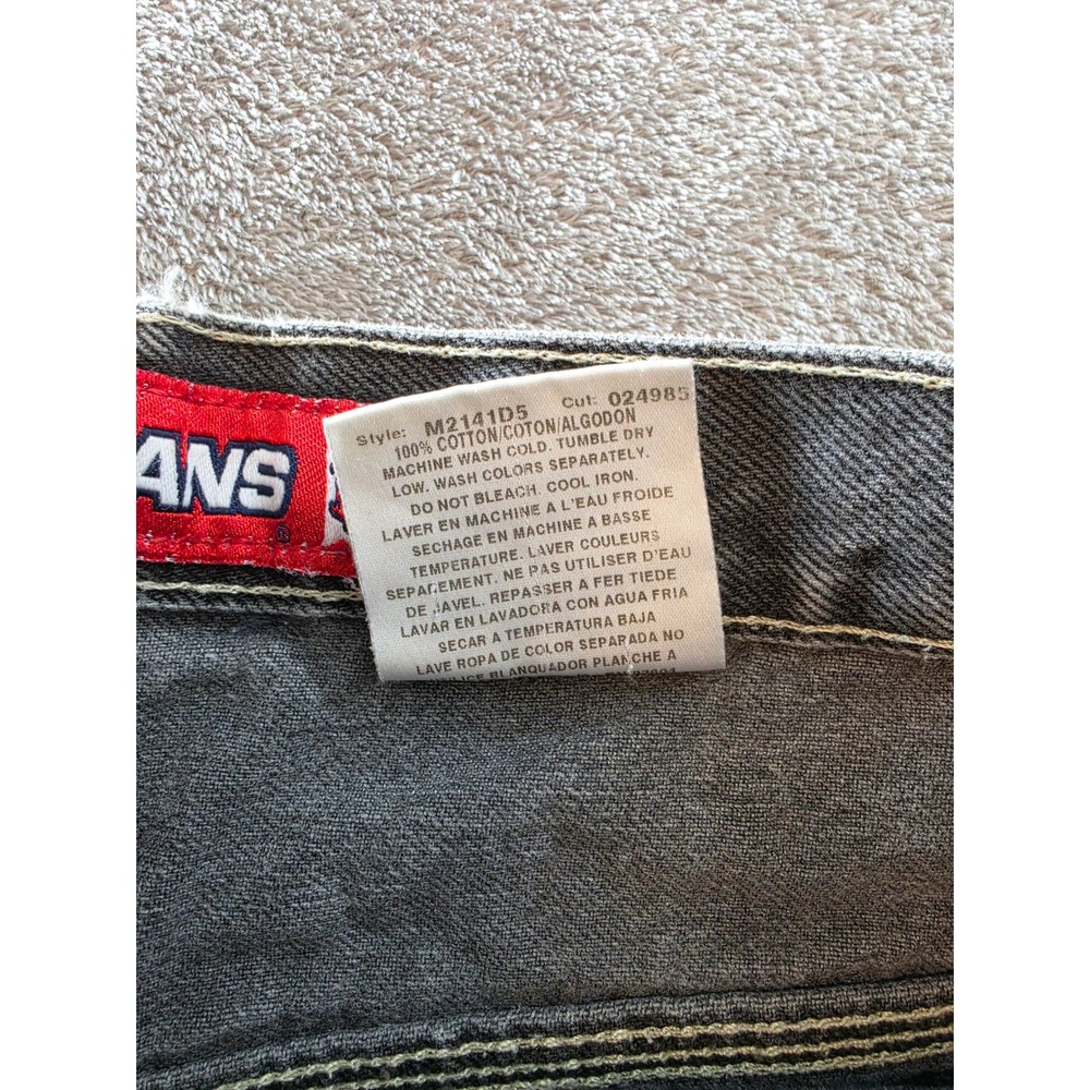 Vtg 90s JNCO 8-Ball Black Denim Jorts Size 38 Baggy Skate Shorts Embroidered - Picture 5 of 11
